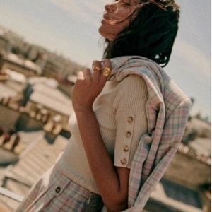 NWOT Sézane Yael Ecru Sweater - S